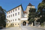 facade of Lobcowicz Palace at entrance to Prague Castle