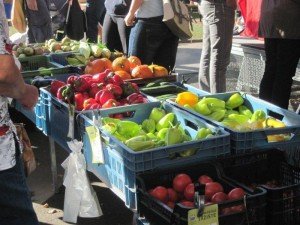 frutis and vegetables at farmer's market Prague