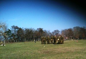 Soldiers in Prague park