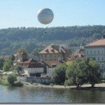 tethered balloon over Prague