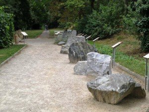 Geology exhibit at Botanical Garden