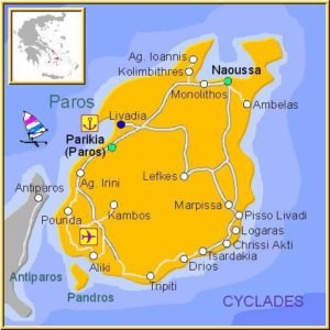 artistic map of Paros