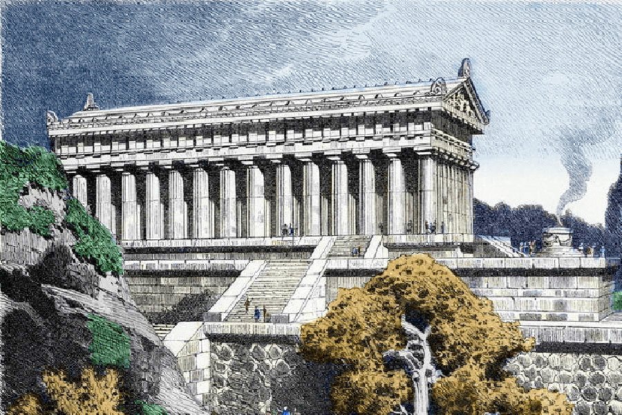 artist rendering of Temple of Artemis by Stella 